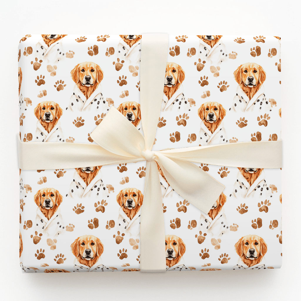 Spa Day with the Red Goldens - Wrapping Paper - Aspen & Arlo