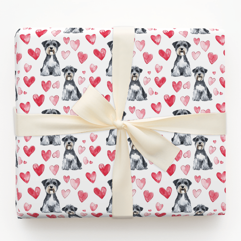 Schnauzer Valentine - Wrapping Paper - Aspen & Arlo