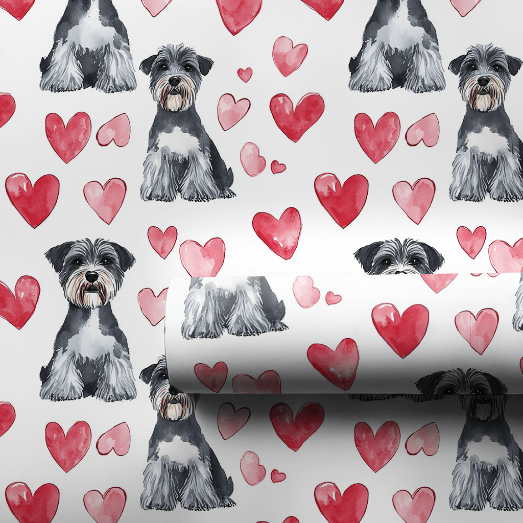 Schnauzer Valentine - Wrapping Paper - Aspen & Arlo