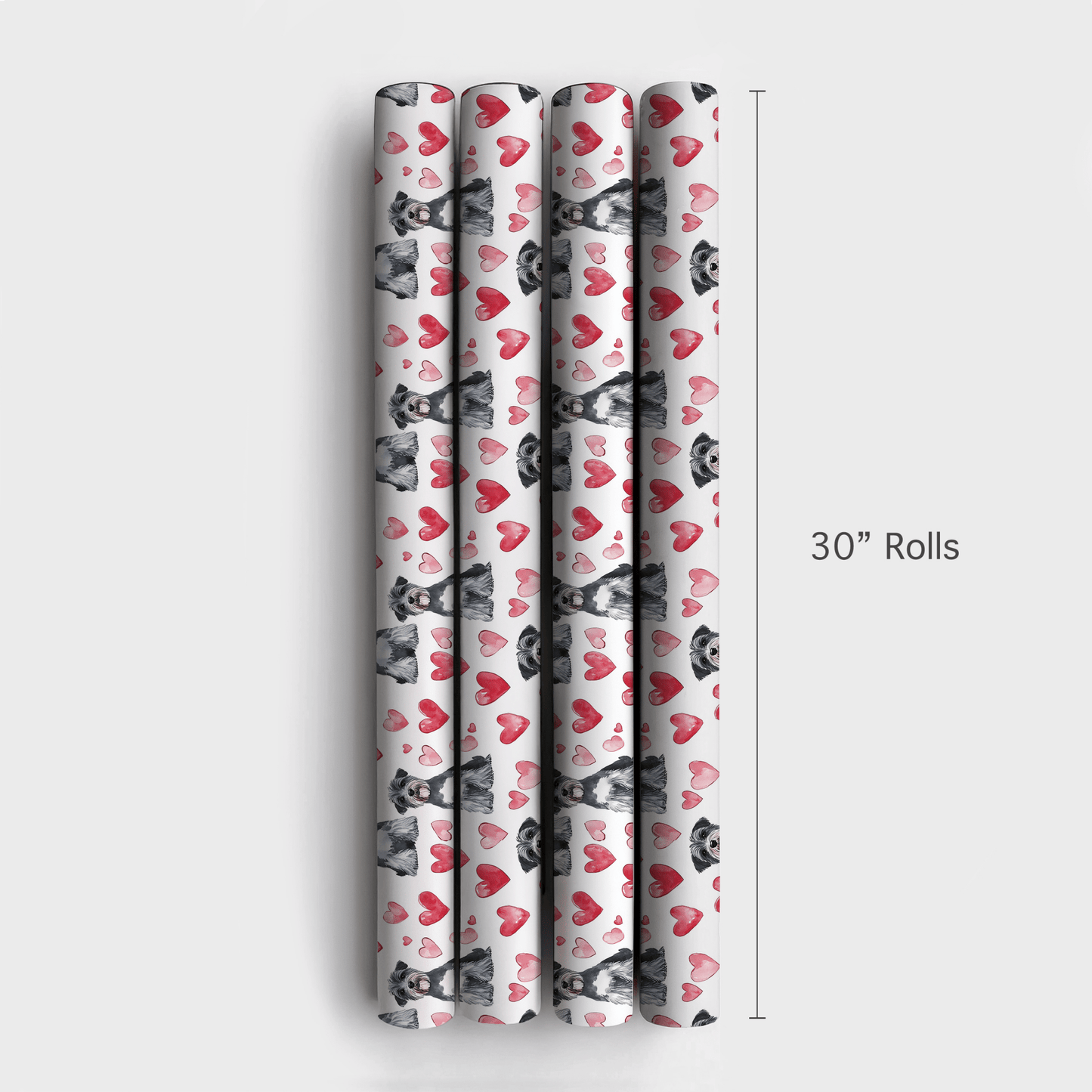 Schnauzer Valentine - Wrapping Paper - Aspen & Arlo