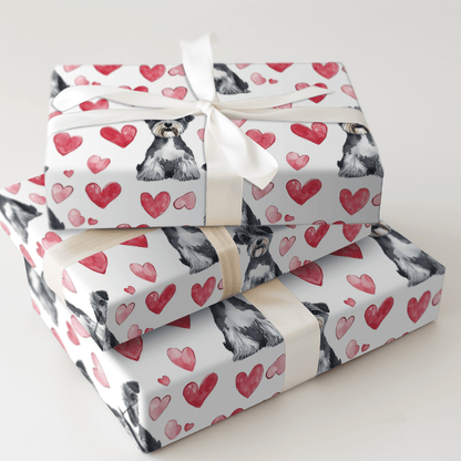 Schnauzer Valentine - Wrapping Paper - Aspen & Arlo
