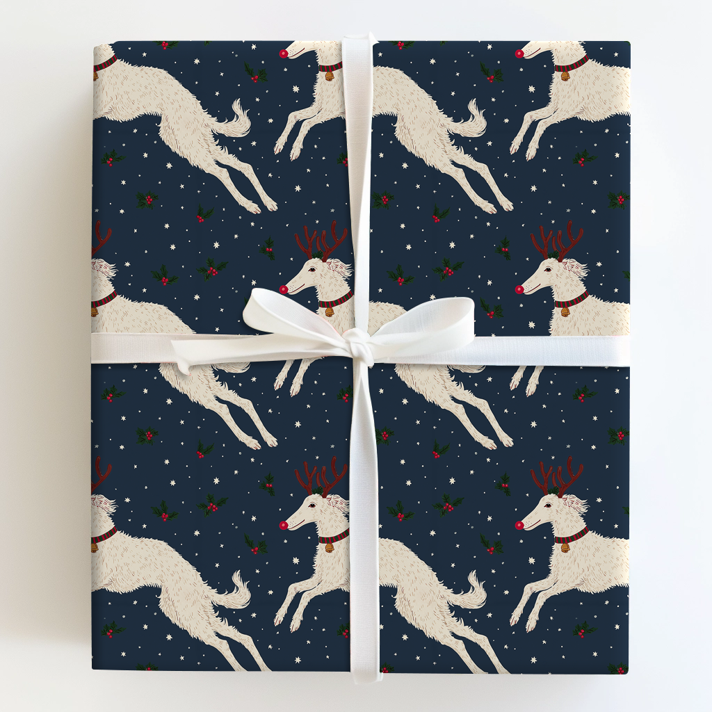 Rudolph the Red-Nosed Borzoi