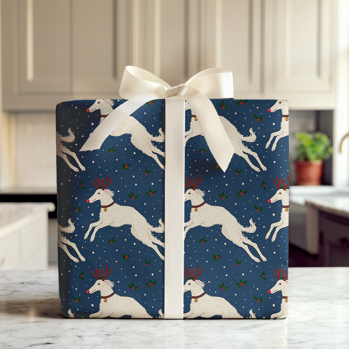 Rudolph the Red-Nosed Borzoi