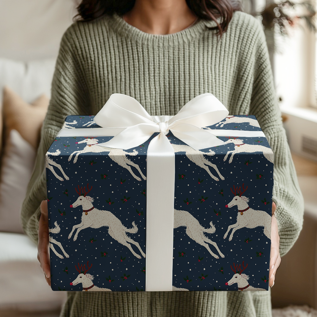 Rudolph the Red-Nosed Borzoi