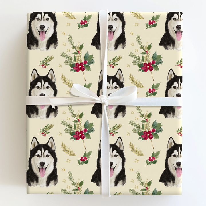 Vintage Husky Christmas