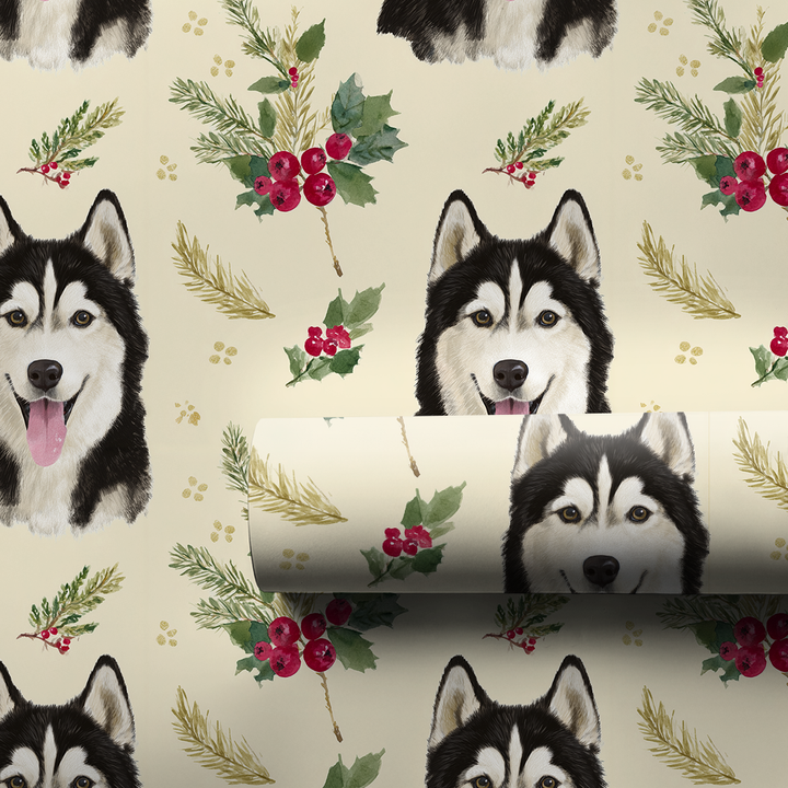 Vintage Husky Christmas