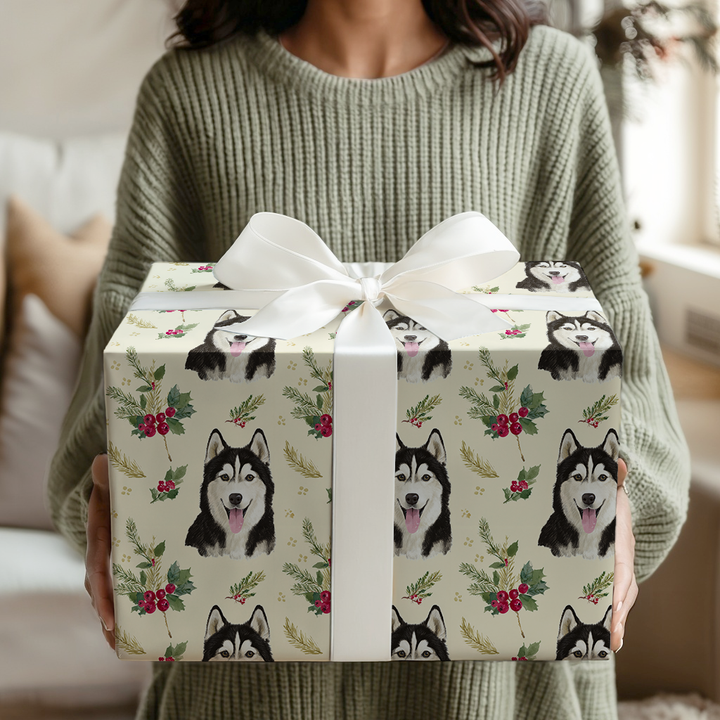 Vintage Husky Christmas