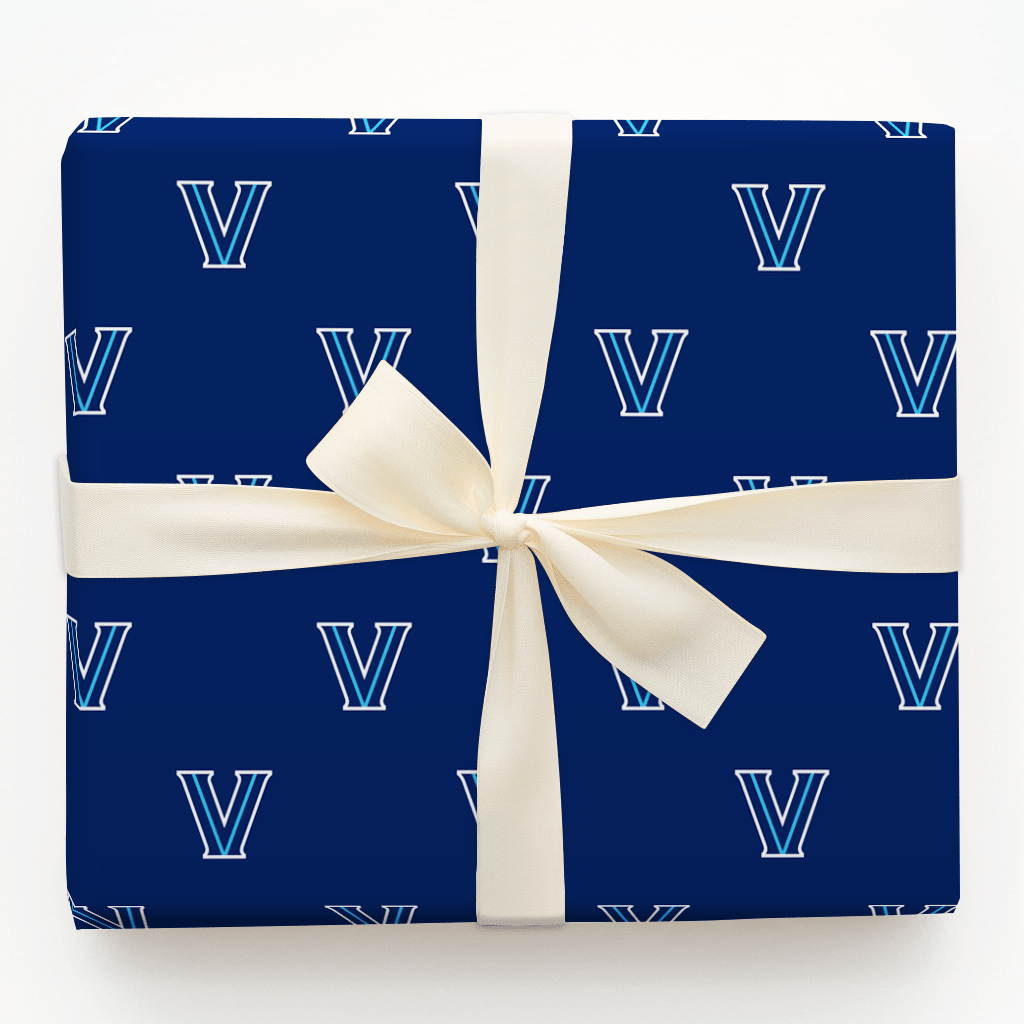 Villanova Navy - Wrapping Paper - Aspen & Arlo