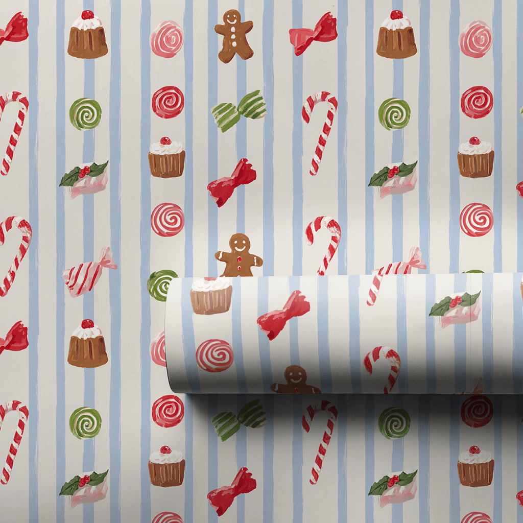 Candy Stripe Toss - Wrapping Paper - Aspen & Arlo