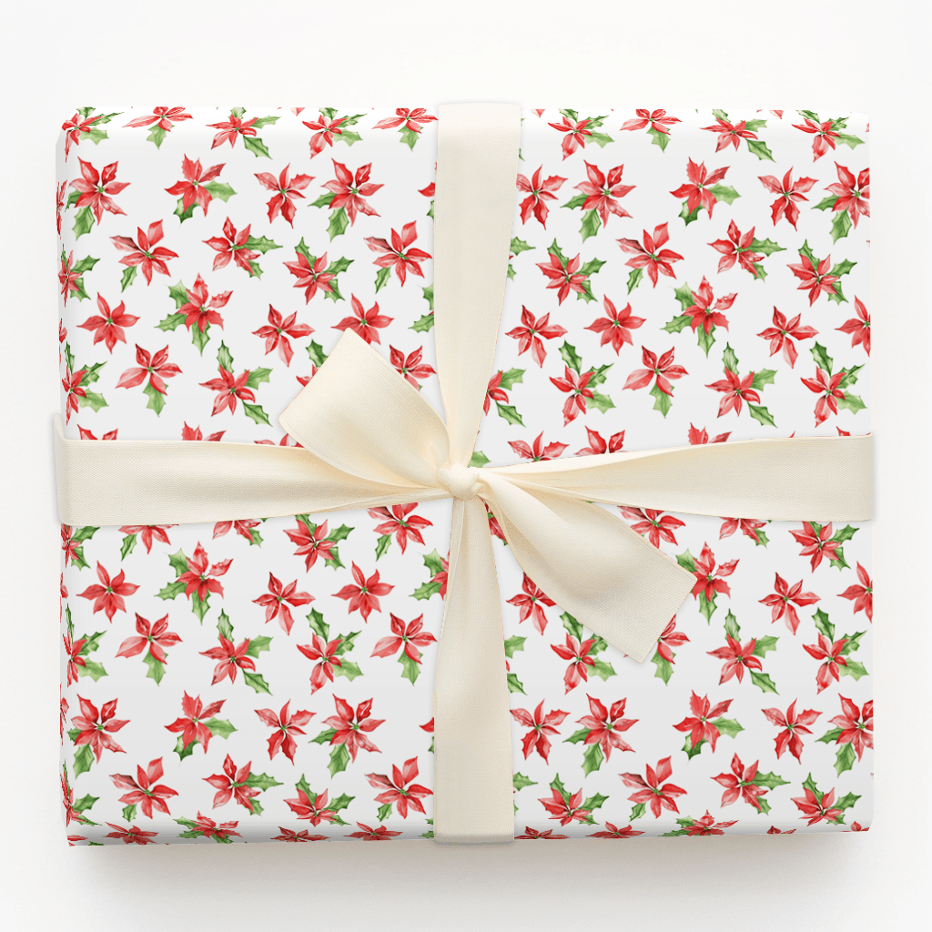 Poinsettia Sprouts - Wrapping Paper - Aspen & Arlo