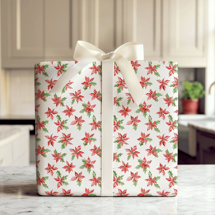 Poinsettia Sprouts - Wrapping Paper - Aspen & Arlo