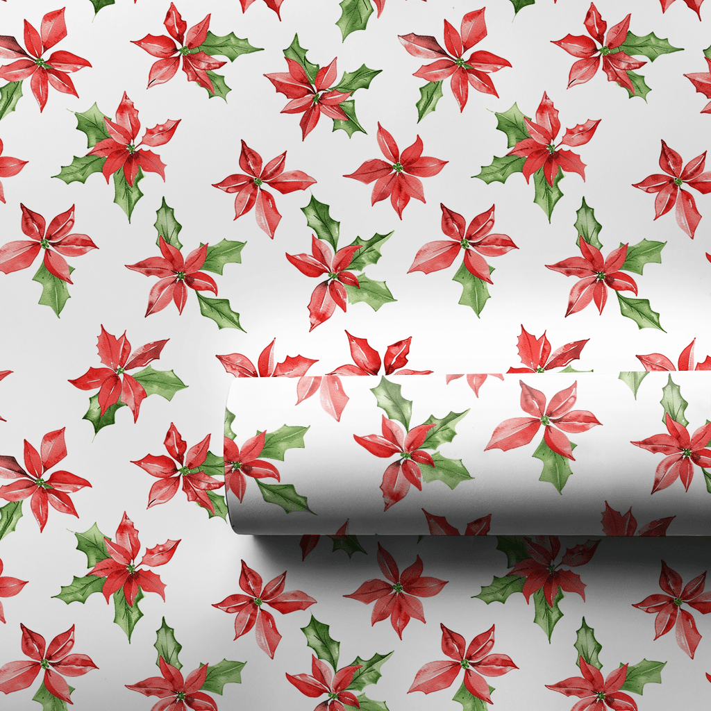 Poinsettia Sprouts - Wrapping Paper - Aspen & Arlo