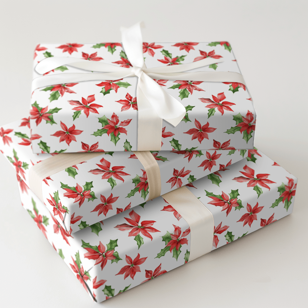 Poinsettia Sprouts - Wrapping Paper - Aspen & Arlo