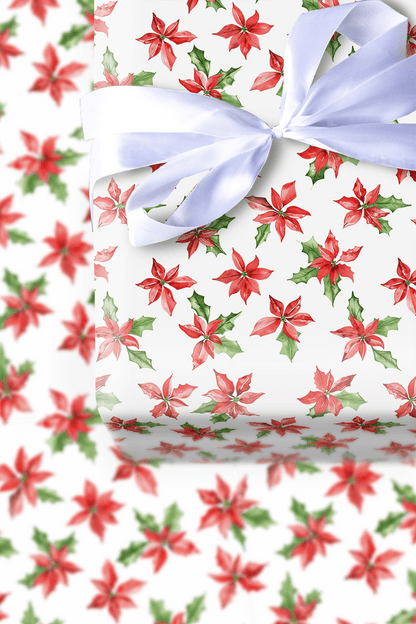 Poinsettia Sprouts - Wrapping Paper - Aspen & Arlo