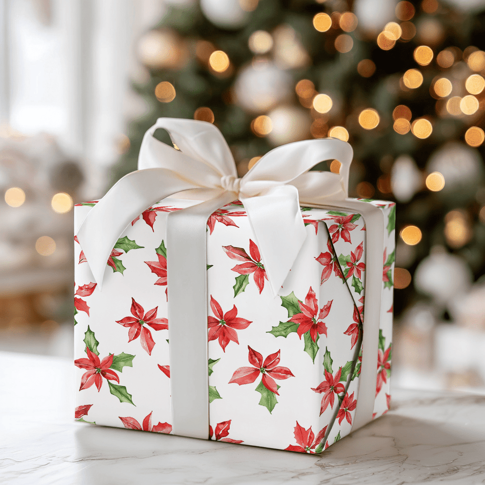 Poinsettia Sprouts - Wrapping Paper - Aspen & Arlo