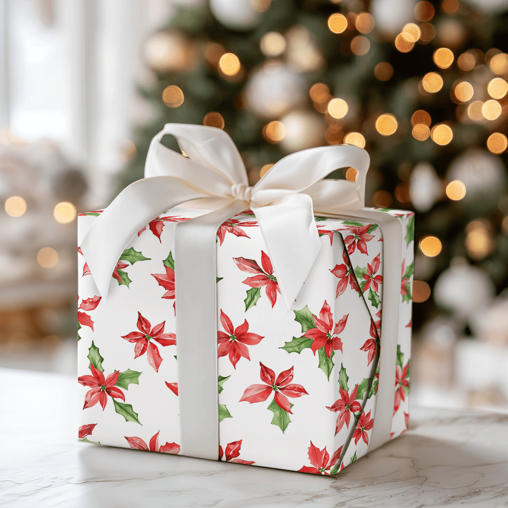 Poinsettia Sprouts - Wrapping Paper - Aspen & Arlo