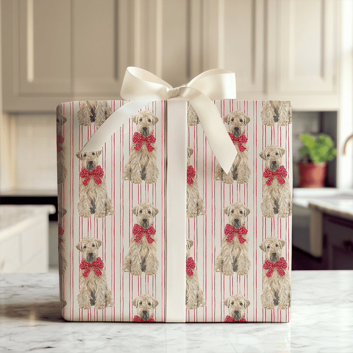 Wheaten Holiday Stripes - Wrapping Paper - Aspen & Arlo