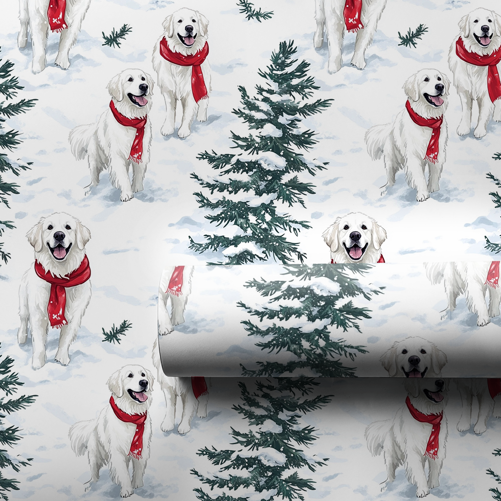 Snow Day for Great Pyrenees - 1 Roll