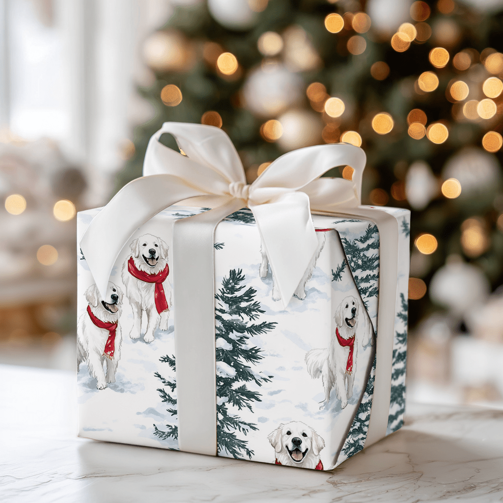 Snow Day for Great Pyrenees - Wrapping Paper - Aspen & Arlo