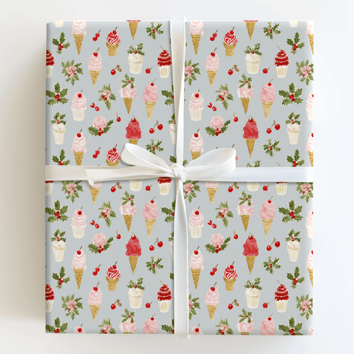 Ice Cream Christmas - Wrapping Paper - Aspen & Arlo