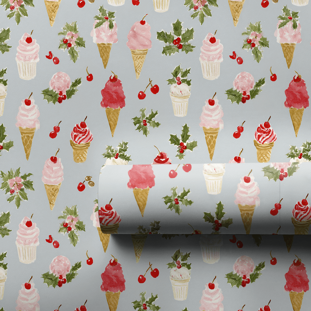 Ice Cream Christmas - Wrapping Paper - Aspen & Arlo