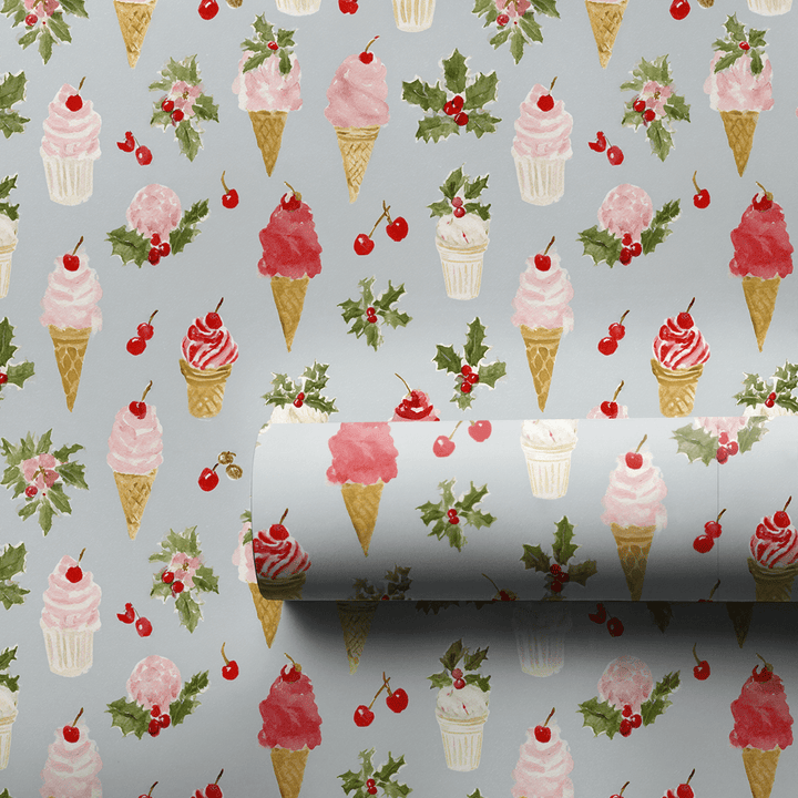 Ice Cream Christmas - Wrapping Paper - Aspen & Arlo