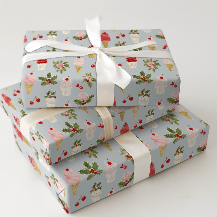 Ice Cream Christmas - Wrapping Paper - Aspen & Arlo