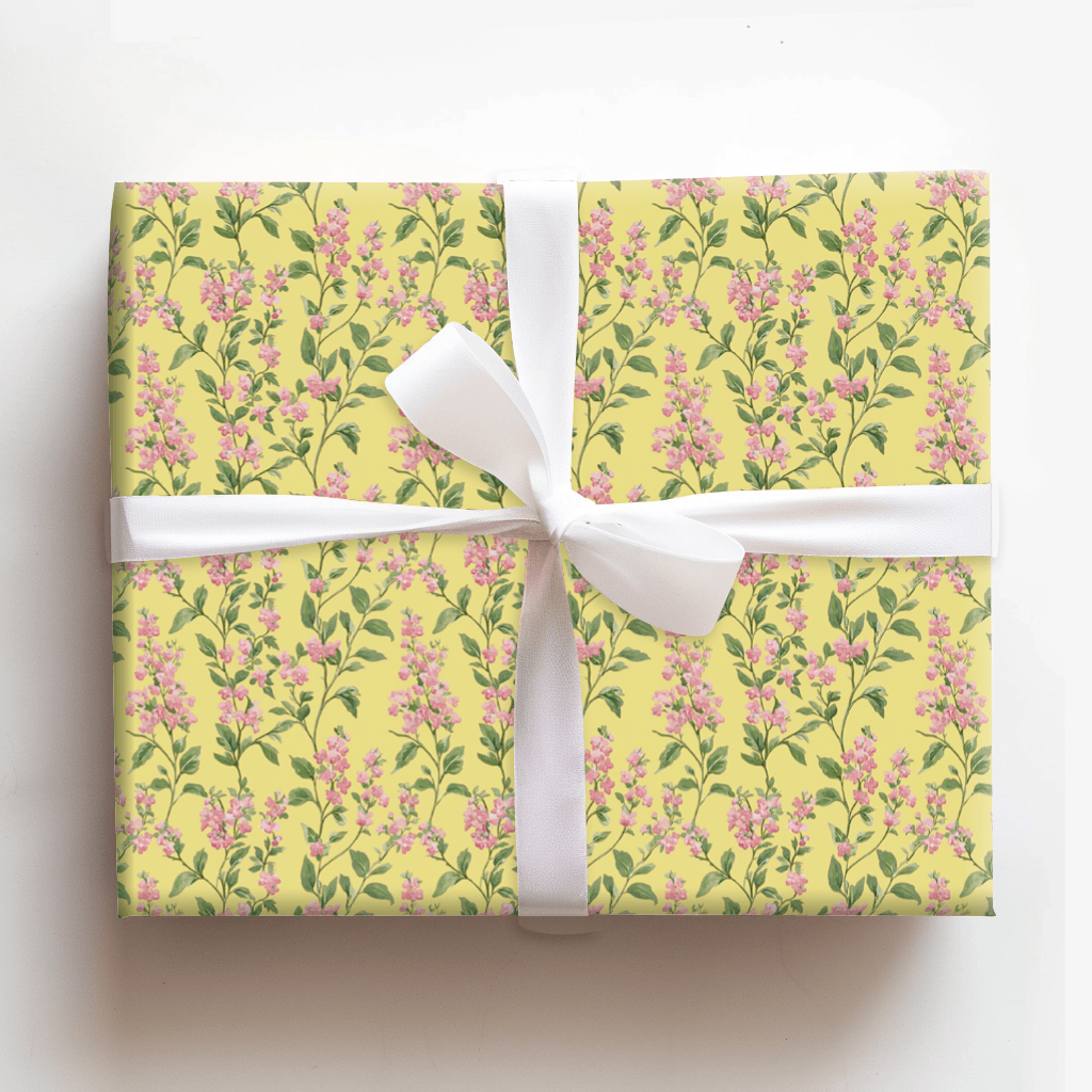 Soft Vines Pink - Wrapping Paper - Aspen & Arlo