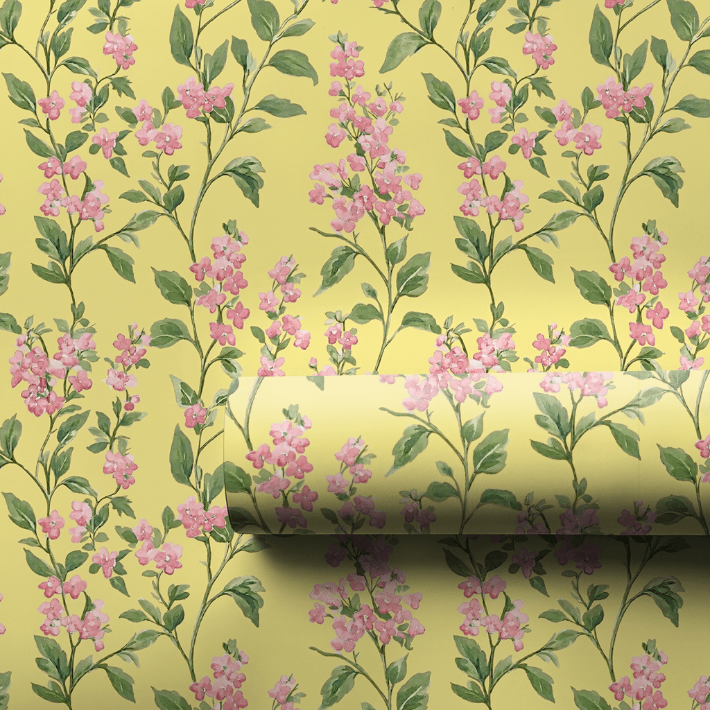 Soft Vines Pink - Wrapping Paper - Aspen & Arlo