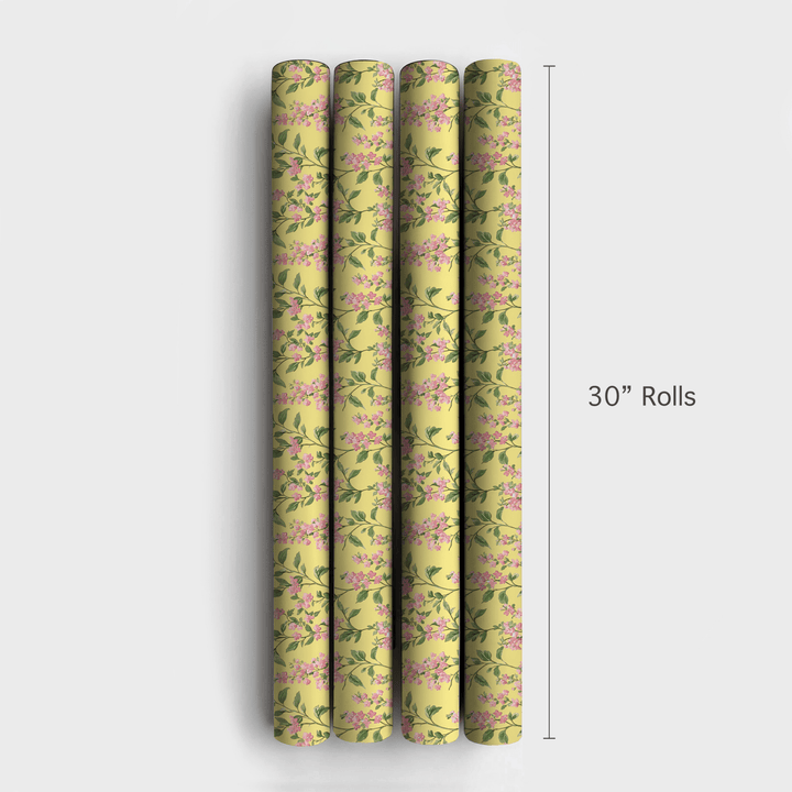 Soft Vines Pink - Wrapping Paper - Aspen & Arlo