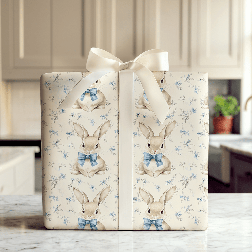 Bunny Bluetiful - Wrapping Paper - Aspen & Arlo