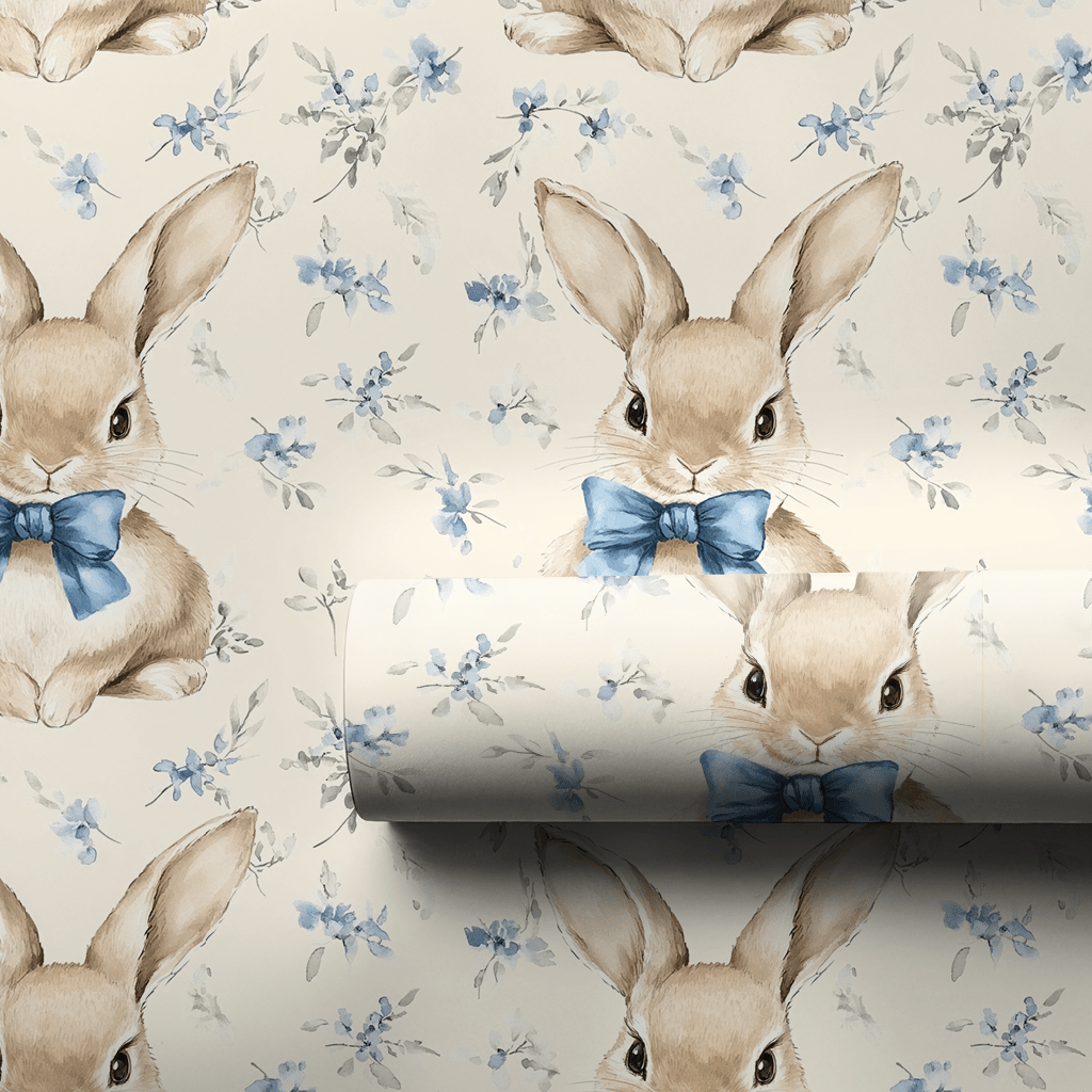 Bunny Bluetiful - Wrapping Paper - Aspen & Arlo