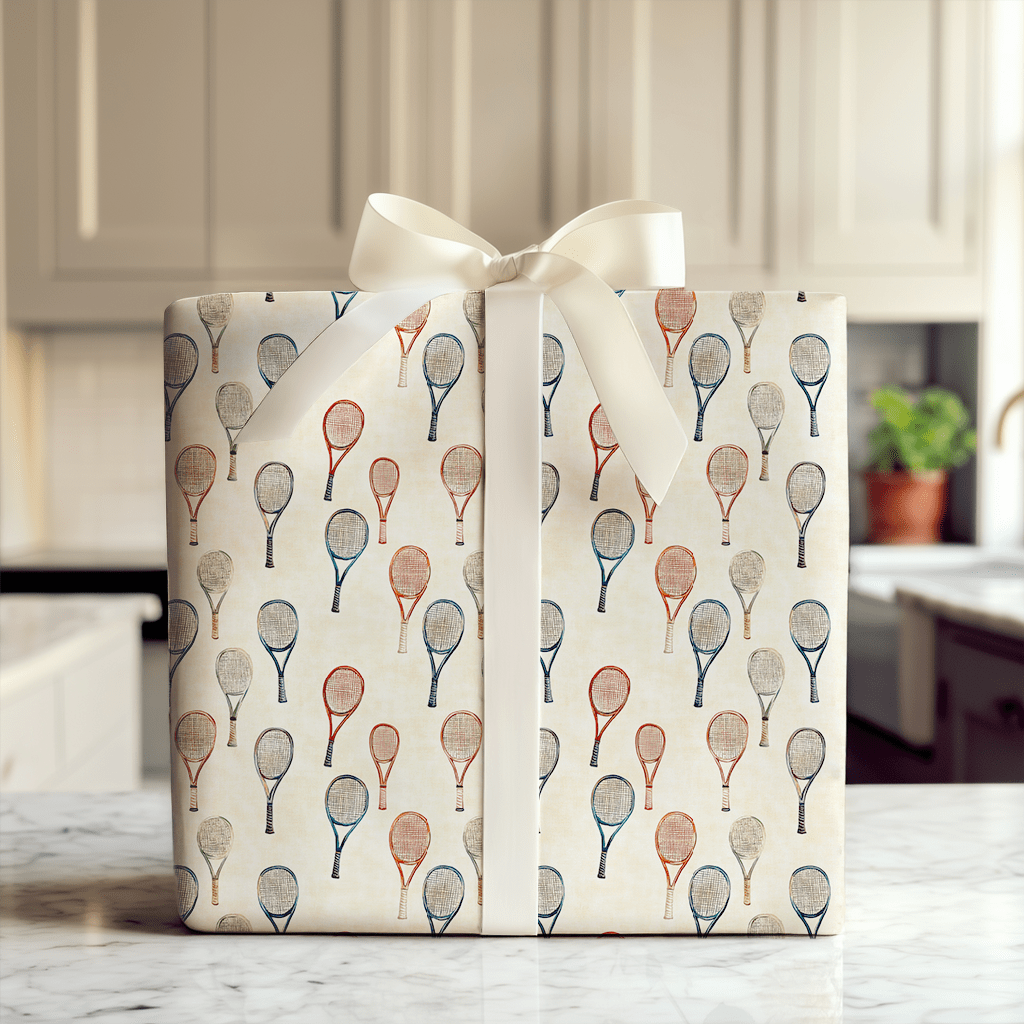 Vintage Rackets - Wrapping Paper - Aspen &amp; Arlo
