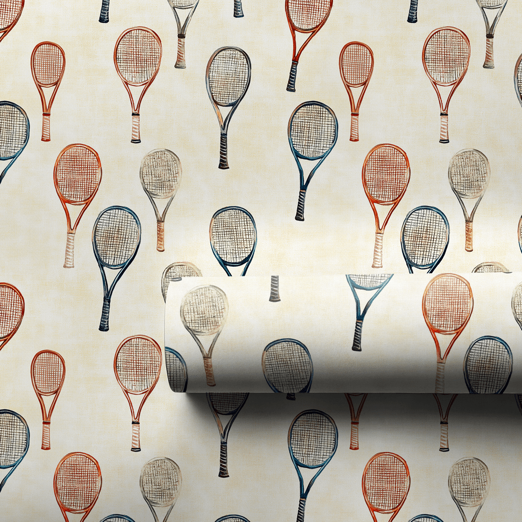 Vintage Rackets - Wrapping Paper - Aspen &amp; Arlo