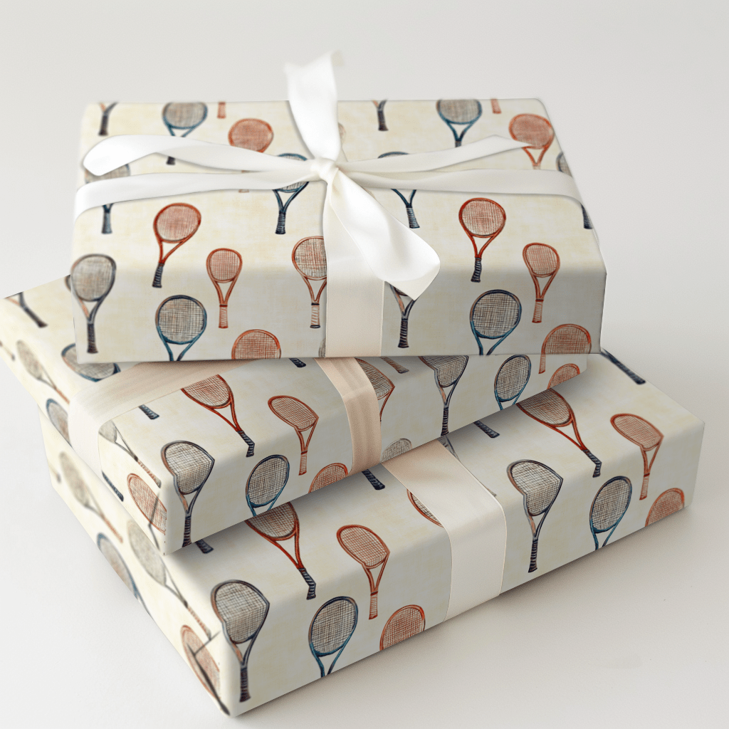 Vintage Rackets - Wrapping Paper - Aspen &amp; Arlo
