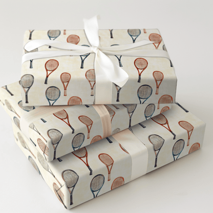 Vintage Rackets - Wrapping Paper - Aspen &amp; Arlo