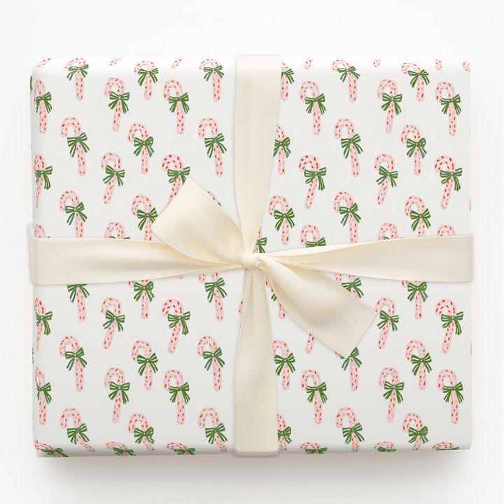 Candy Cane Bows - Wrapping Paper - Aspen & Arlo
