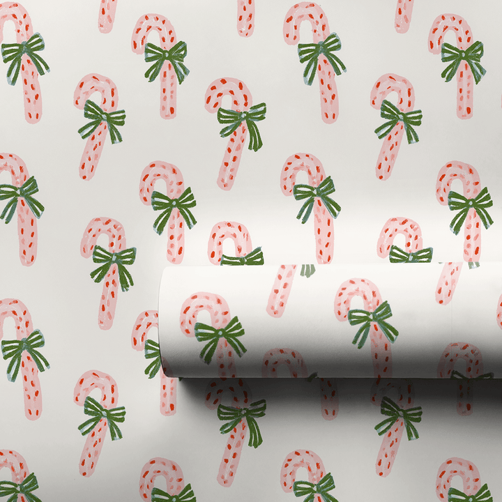 Candy Cane Bows - Wrapping Paper - Aspen & Arlo