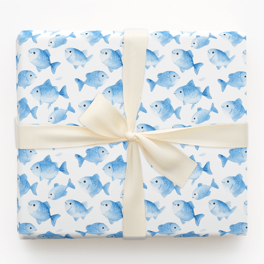 One Fish Blue Fish - Wrapping Paper - Aspen & Arlo