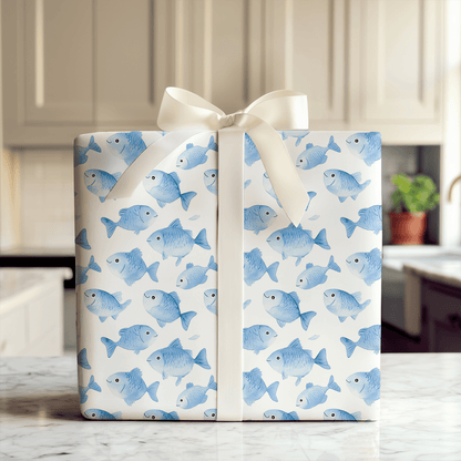 One Fish Blue Fish - Wrapping Paper - Aspen & Arlo