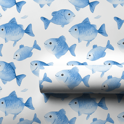 One Fish Blue Fish - Wrapping Paper - Aspen & Arlo