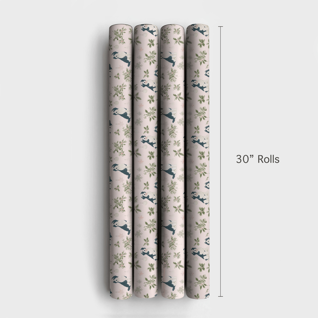 Pink Bernadoodle Christmas - Wrapping Paper - Aspen & Arlo