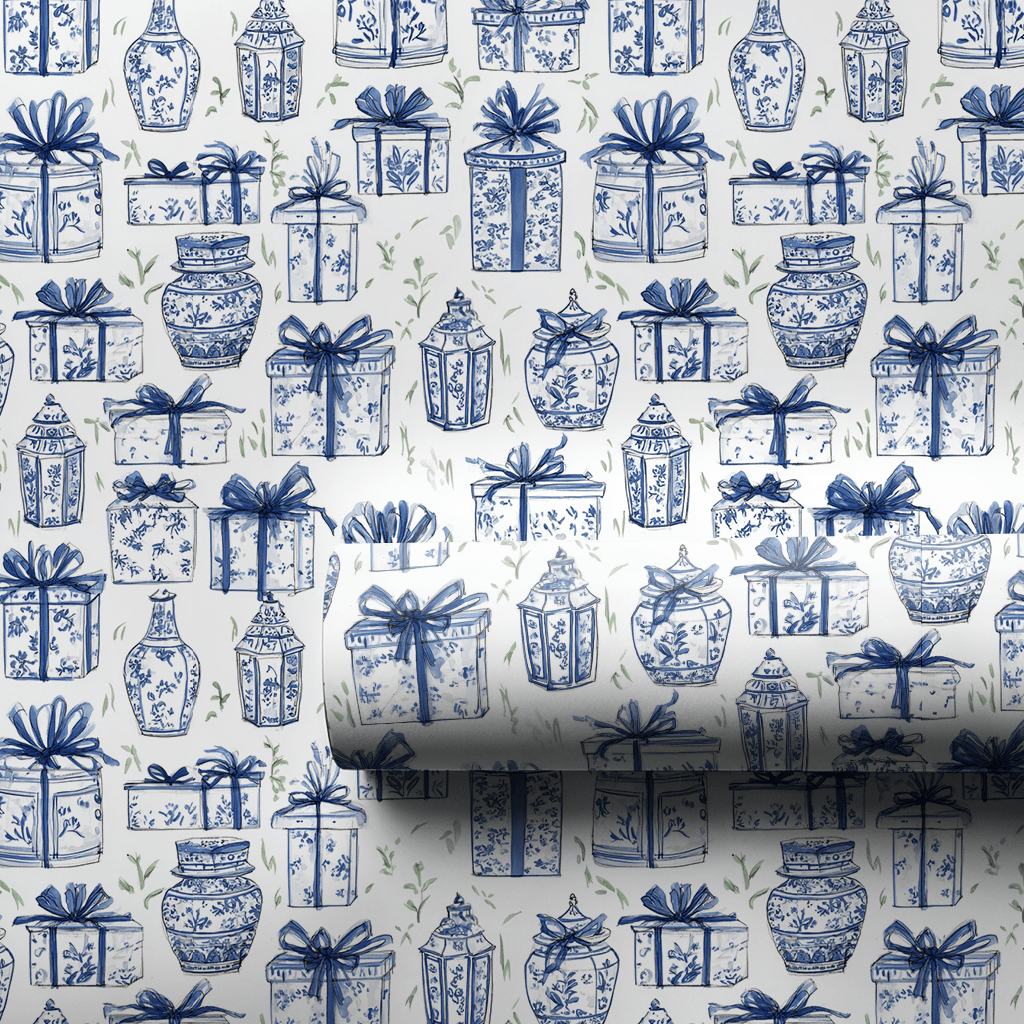 Wrapped in Blue - Wrapping Paper - Aspen & Arlo