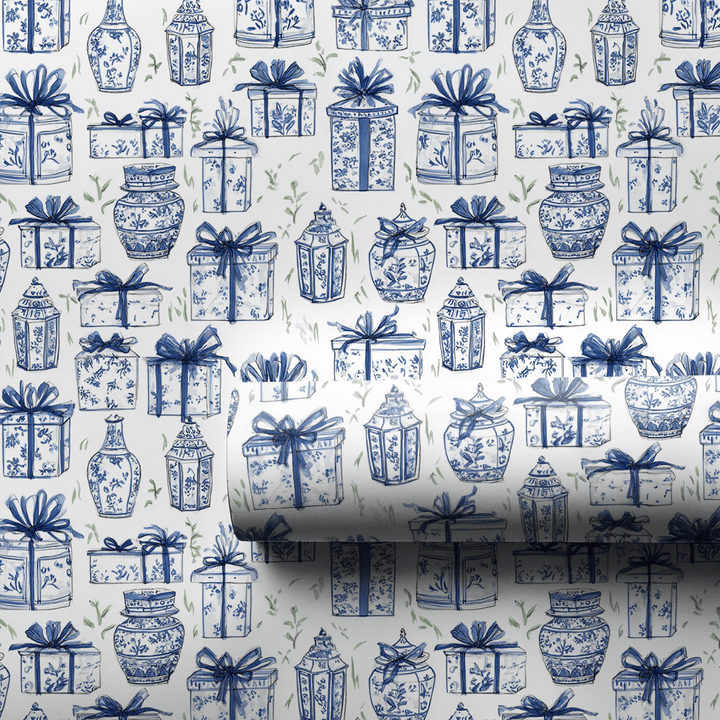 Wrapped in Blue - Wrapping Paper - Aspen & Arlo
