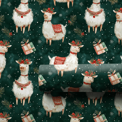 Mistletoe Llama - Wrapping Paper - Aspen & Arlo