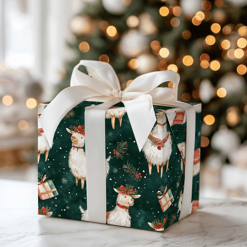 Mistletoe Llama - Wrapping Paper - Aspen & Arlo