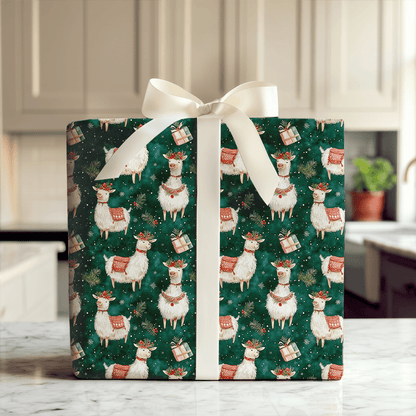 Mistletoe Llama - Wrapping Paper - Aspen & Arlo