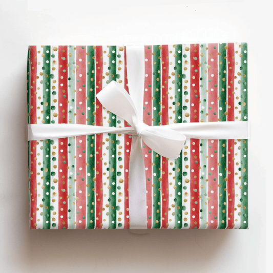 Confetti Candy Stripes - Wrapping Paper - Aspen & Arlo