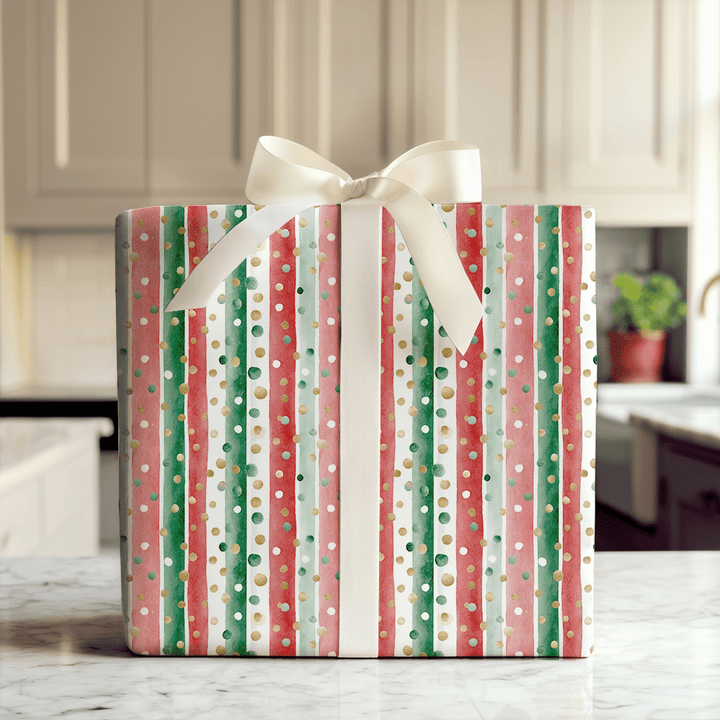 Confetti Candy Stripes - Wrapping Paper - Aspen & Arlo