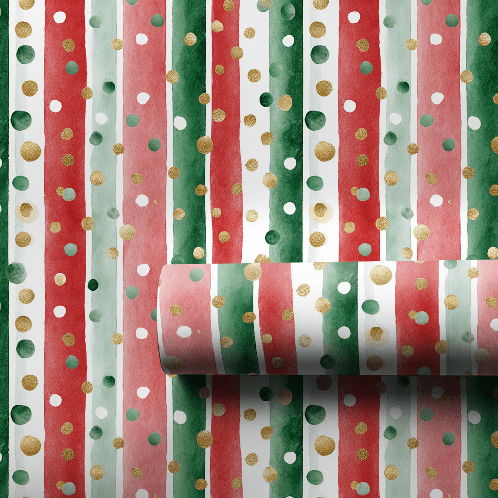 Confetti Candy Stripes - Wrapping Paper - Aspen & Arlo